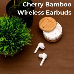 Cherry Bamboo Wireless Earbuds