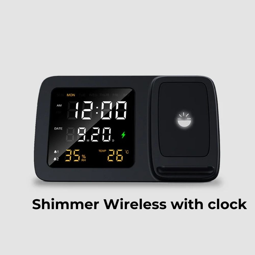 Shimmer Wireless Charging Clock