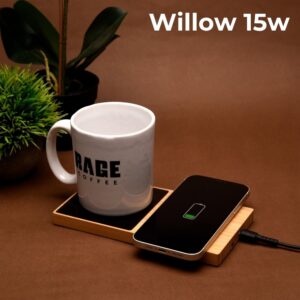 Willow 15W Wireless Charger with Cup Warmer