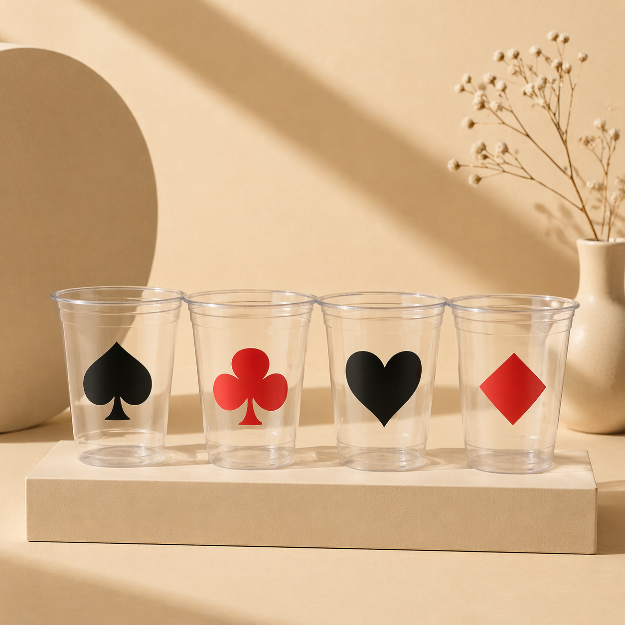 Lucky Hand Transparent Cup Collection (pack of 4)
