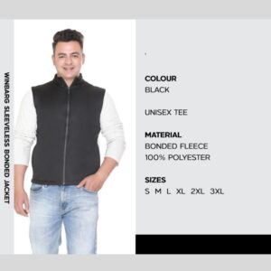Sleeveless Bonded Jacket Black